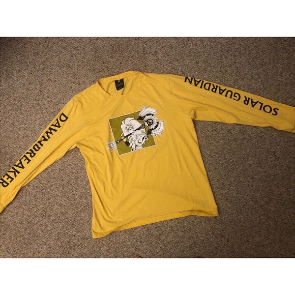 Dota 2 Long Sleeve Lg Yellow T Shirt DawnBreaker Solar Guardian Made in Serbia - Picture 3 of 11